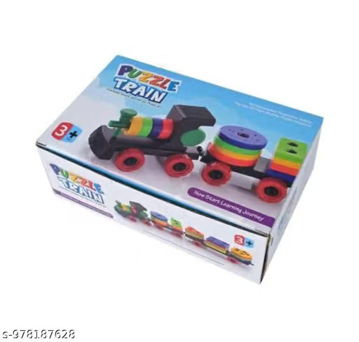 Educational Shape Sorter Train Toy Multicolor