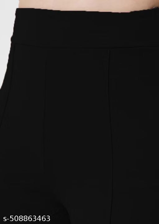 Women's High-Rise Bootcut Bell-Bottom Trousers Pack of 2