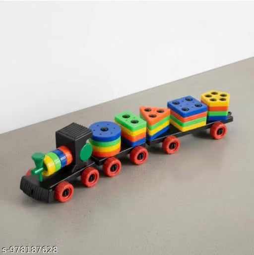 Educational Shape Sorter Train Toy Multicolor