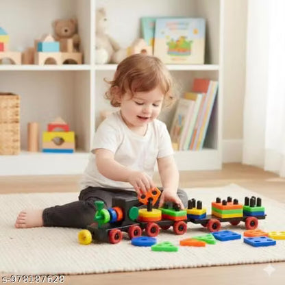 Educational Shape Sorter Train Toy Multicolor